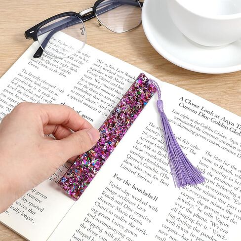 2Pcs Funny Bookmarks,Glittering Book Marks for Reading Students Bookmark Reading with Tassels Book Lovers Gifts in Saudi Arabia