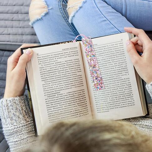 2Pcs Funny Bookmarks,Glittering Book Marks for Reading Students Bookmark Reading with Tassels Book Lovers Gifts in Saudi Arabia