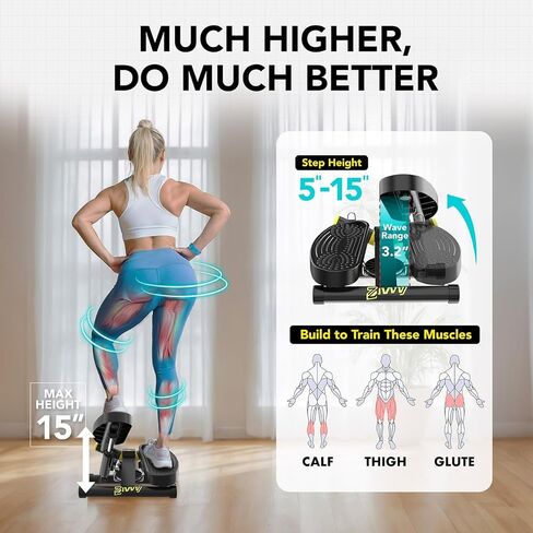 Mini Twist Stepper, Stepper Machine with 330LBS Weight Capacity, Mini Stepper for Full Body Workout, Adjustable Step Height, Smooth and Quiet, Step Machine for Men Women… in Saudi Arabia