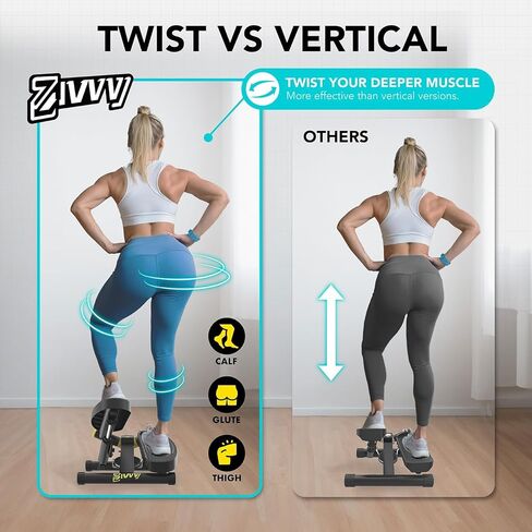 Mini Twist Stepper, Stepper Machine with 330LBS Weight Capacity, Mini Stepper for Full Body Workout, Adjustable Step Height, Smooth and Quiet, Step Machine for Men Women… in Saudi Arabia