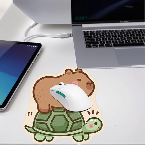 لوحة ماوس Capybara، بساط مكتب مبتكر على شكل سلحفاة Capybara، لوحة ماوس مكتبية وألعاب غير قابلة للانزلاق، لوحة ماوس مريحة على شكل حيوان Kawaii لطيفة للكمبيوتر الشخصي والكمبيوتر المحمول والكمبيوتر in Saudi Arabia