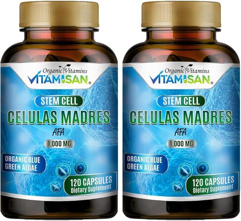 Celulas Madres AFA Stem Natural Cell 120 Capsules 1000 mg Blue Green Algae Non GMO Gluten Free Aphanizomenon Flos-aquae celula Madre suplement in Saudi Arabia