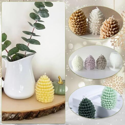 Christmas Pinecone Silicone Candle Molds Xmas Theme Party 3D Soap Resin Concrete DIY Supplies Ornament Autumn Winter Table Home Decoration in Saudi Arabia