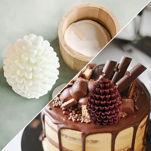 Christmas Pinecone Silicone Candle Molds Xmas Theme Party 3D Soap Resin Concrete DIY Supplies Ornament Autumn Winter Table Home Decoration in Saudi Arabia