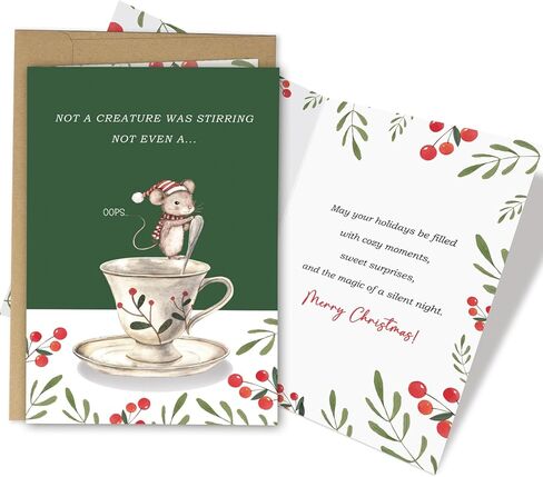 Funny Penguin Christmas Card for Men Women, Dark Humor Xmas Card, Sarcastic Holiday Cards Gift for Friend Brother Sister, Dreaming of a White Christmas in Saudi Arabia