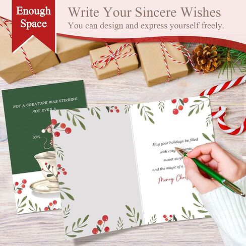 Funny Penguin Christmas Card for Men Women, Dark Humor Xmas Card, Sarcastic Holiday Cards Gift for Friend Brother Sister, Dreaming of a White Christmas in Saudi Arabia