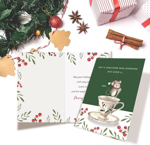 Funny Penguin Christmas Card for Men Women, Dark Humor Xmas Card, Sarcastic Holiday Cards Gift for Friend Brother Sister, Dreaming of a White Christmas in Saudi Arabia