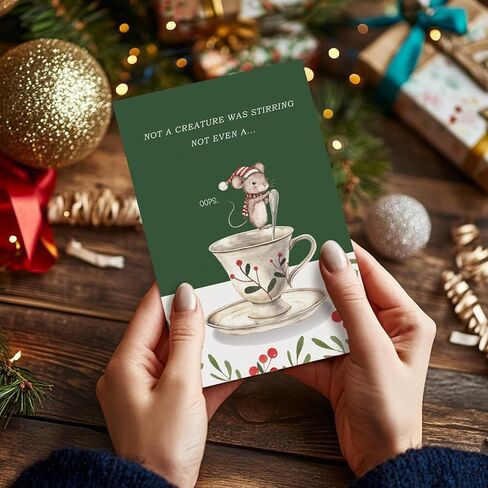 Funny Penguin Christmas Card for Men Women, Dark Humor Xmas Card, Sarcastic Holiday Cards Gift for Friend Brother Sister, Dreaming of a White Christmas in Saudi Arabia