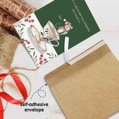 Funny Penguin Christmas Card for Men Women, Dark Humor Xmas Card, Sarcastic Holiday Cards Gift for Friend Brother Sister, Dreaming of a White Christmas in Saudi Arabia