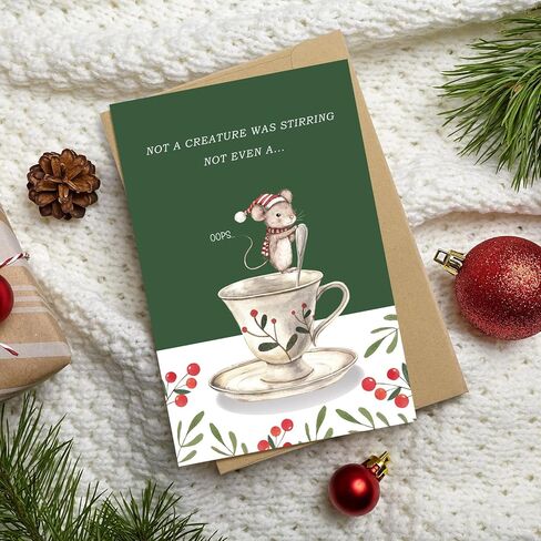 Funny Penguin Christmas Card for Men Women, Dark Humor Xmas Card, Sarcastic Holiday Cards Gift for Friend Brother Sister, Dreaming of a White Christmas in Saudi Arabia