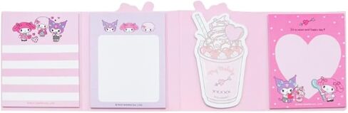 Cute Melody Self-Adhesive Sticky Notes Memo Pad with 4 Designs x 20 Sheets, 80 Sheets Total, Design May Vary (A) in Saudi Arabia