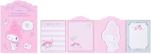 Cute Melody Self-Adhesive Sticky Notes Memo Pad with 4 Designs x 20 Sheets, 80 Sheets Total, Design May Vary (A) in Saudi Arabia