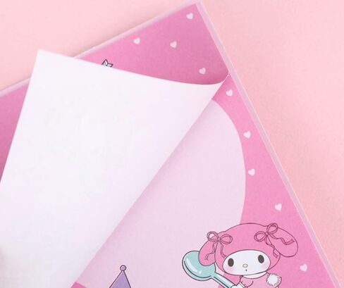 Cute Melody Self-Adhesive Sticky Notes Memo Pad with 4 Designs x 20 Sheets, 80 Sheets Total, Design May Vary (A) in Saudi Arabia
