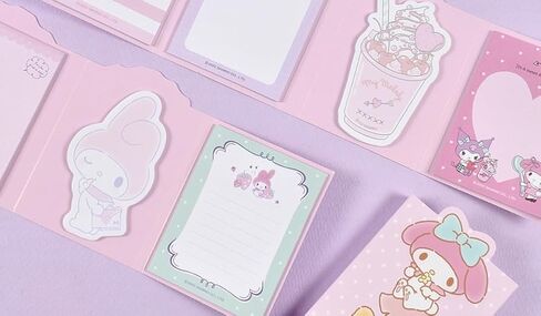 Cute Melody Self-Adhesive Sticky Notes Memo Pad with 4 Designs x 20 Sheets, 80 Sheets Total, Design May Vary (A) in Saudi Arabia