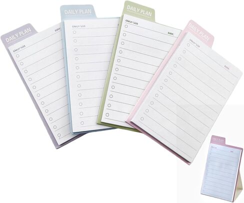 to Do List Sticky Notes, 4 Pack Daily to Do List Notepad, 30 Sheets 3.54 x 2.36 in Mini Planner for Work Office School Students Teachers Home Desk Organization in Saudi Arabia