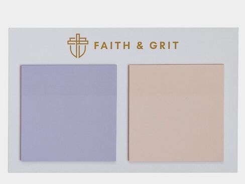 FAITH & GRIT - Transparent Sticky Notes 3x3 - Clear Post it Notes for School Notes, Bible Studies, Bible Notes, journaling, Reminder Notes, Bible Study Supply Notes, Fridge Notes in Saudi Arabia