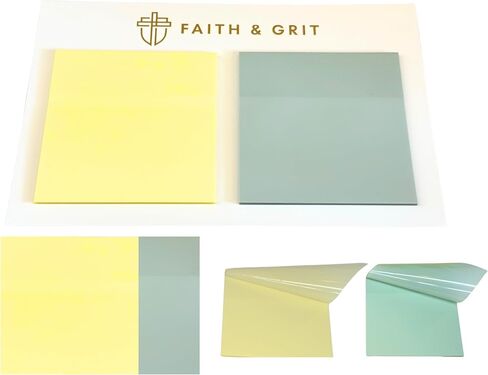 FAITH & GRIT - Transparent Sticky Notes 3x3 - Clear Post it Notes for School Notes, Bible Studies, Bible Notes, journaling, Reminder Notes, Bible Study Supply Notes, Fridge Notes in Saudi Arabia