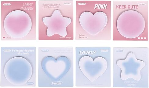 8 Pack Cute Sticky Notes Cartoon Sticky Memo Pads Kawaii Small Self-Stick Memo Note Pad for Women Girls Office Supplies School Supplies (8 Pack Blue+Pink) in Saudi Arabia