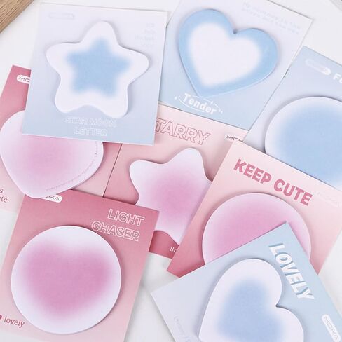 8 Pack Cute Sticky Notes Cartoon Sticky Memo Pads Kawaii Small Self-Stick Memo Note Pad for Women Girls Office Supplies School Supplies (8 Pack Blue+Pink) in Saudi Arabia