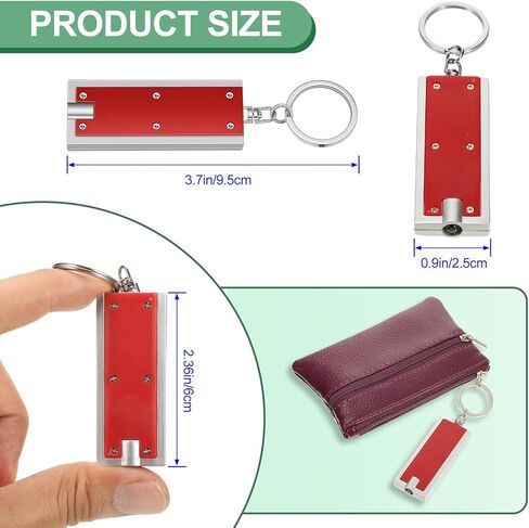 48 قطعة من أضواء سلسلة المفاتيح LED القوية من Hicarer، مصباح يدوي لسلسلة المفاتيح بألوان متنوعة، مصباح يدوي بحلقة مفاتيح، ضوء فلاش سلسلة مفاتيح محمول للمشي لمسافات طويلة والتخييم في حالات الطوارئ وحفلات الأنشطة الخارجية in Saudi Arabia