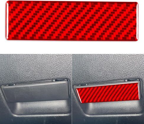 Red Interior Trim Stickers Instrument Panel Cover Compatible with Ford Mustang Shelby GT 2009 2010 2011 2012 2013 2014 Real Carbon Fiber Center Dash Accessories Decals in Saudi Arabia