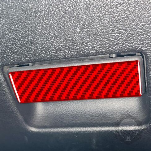 Red Interior Trim Stickers Instrument Panel Cover Compatible with Ford Mustang Shelby GT 2009 2010 2011 2012 2013 2014 Real Carbon Fiber Center Dash Accessories Decals in Saudi Arabia