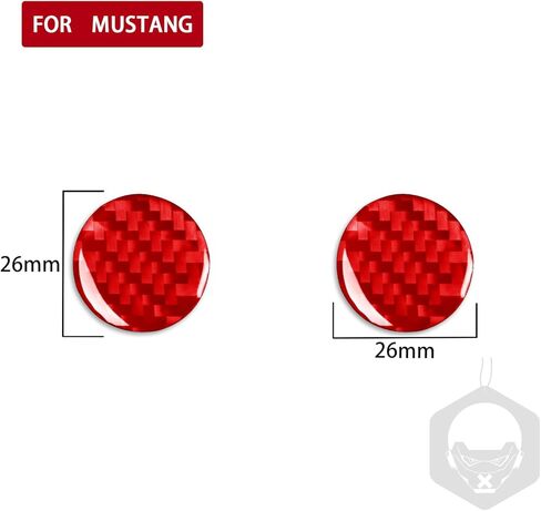 ملصقات تزيين داخلية حمراء غطاء لوحة الأدوات متوافق مع Ford Mustang Shelby GT 2009 2010 2011 2012 2013 2014 ملصقات ملحقات مركزية من ألياف الكربون الحقيقية in Kuwait