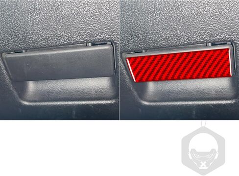Red Interior Trim Stickers Instrument Panel Cover Compatible with Ford Mustang Shelby GT 2009 2010 2011 2012 2013 2014 Real Carbon Fiber Center Dash Accessories Decals in Saudi Arabia