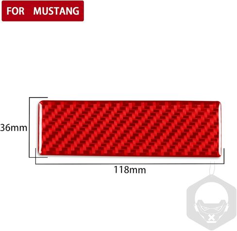Red Interior Trim Stickers Instrument Panel Cover Compatible with Ford Mustang Shelby GT 2009 2010 2011 2012 2013 2014 Real Carbon Fiber Center Dash Accessories Decals in Saudi Arabia