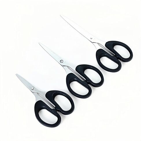 3 Pack Stainless Steel Scissors Set, Multipurpose Sharp Household & Office Shears for DIY, Sewing and Crafting in Saudi Arabia