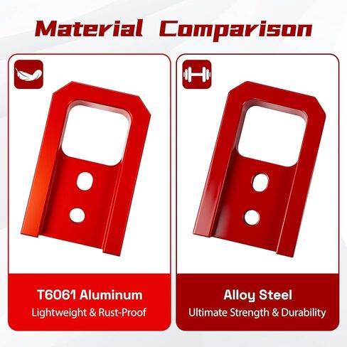 Lightweight Aluminum Version - Red Tow Hooks for Tacoma 2024-2026/4Runner 2025-2026, T6061 Aluminum Alloy, Powder Coated Recovery Hook Kits - 2 Pcs in Saudi Arabia