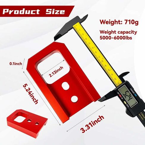 Lightweight Aluminum Version - Red Tow Hooks for Tacoma 2024-2026/4Runner 2025-2026, T6061 Aluminum Alloy, Powder Coated Recovery Hook Kits - 2 Pcs in Saudi Arabia