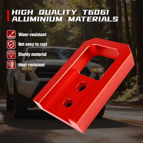 Lightweight Aluminum Version - Red Tow Hooks for Tacoma 2024-2026/4Runner 2025-2026, T6061 Aluminum Alloy, Powder Coated Recovery Hook Kits - 2 Pcs in Saudi Arabia