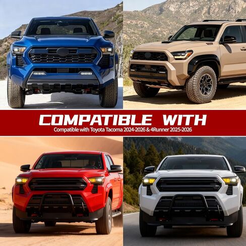 Lightweight Aluminum Version - Red Tow Hooks for Tacoma 2024-2026/4Runner 2025-2026, T6061 Aluminum Alloy, Powder Coated Recovery Hook Kits - 2 Pcs in Saudi Arabia