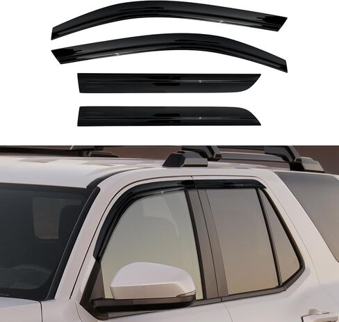 Low Profile Window Visors for Toyota 4Runner 2025 2026, Tape-On Rain Guards Wind Deflectors, Weather Protection, Noise Reduction Toyota 4Runner Accessories (4 Pcs) in Kuwait