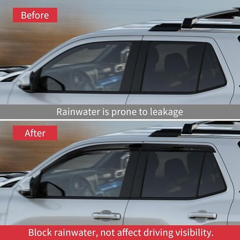 Low Profile Window Visors for Toyota 4Runner 2025 2026, Tape-On Rain Guards Wind Deflectors, Weather Protection, Noise Reduction Toyota 4Runner Accessories (4 Pcs) in Kuwait