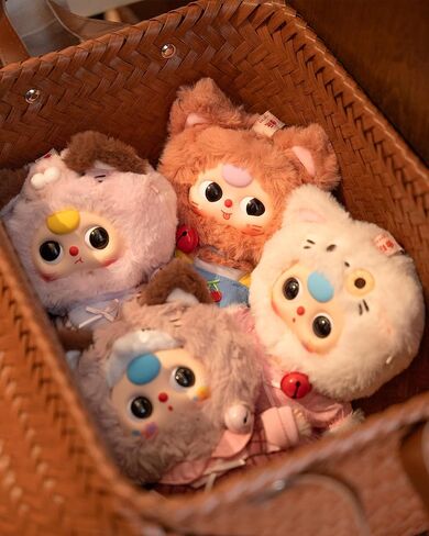 Baby Three Kitten Wardrobe Plush Blind Box Figures, Random Design Action Figures Collectible Toys Home Decorations (1PC BlindBox) in Saudi Arabia