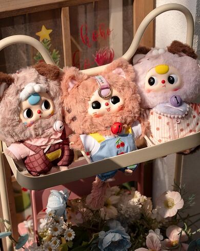 Baby Three Kitten Wardrobe Plush Blind Box Figures, Random Design Action Figures Collectible Toys Home Decorations (1PC BlindBox) in Saudi Arabia