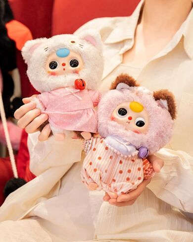 Baby Three Kitten Wardrobe Plush Blind Box Figures, Random Design Action Figures Collectible Toys Home Decorations (1PC BlindBox) in Saudi Arabia