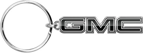 صورة iPick لسلسلة مفاتيح معدنية ثلاثية الأبعاد على شكل شعار GMC مقطوعة بالقالب، مرخصة رسميًا in Kuwait