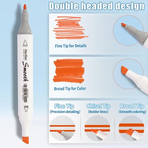 80 PCS Colors Dual Tip Marker Pens Set Art Markers, Highlighter Pens for Drawing,Coloring and Highlighting in Saudi Arabia