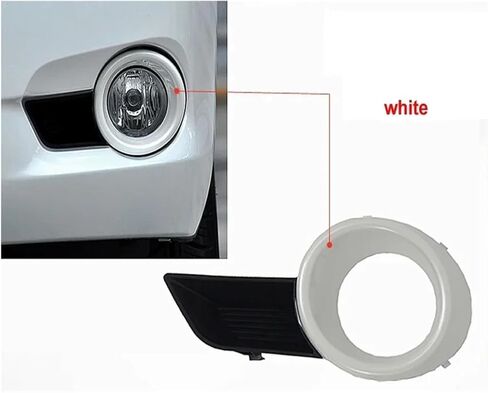 Car Accessories Front Bumper Grille Driving Lamp Shell Fog Light Cover ，Compatible for Toyota Highlander 2008 2009 2010 2011 Silver White(1pcs White Right) in Saudi Arabia