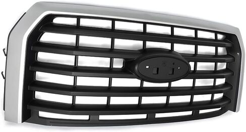MIC Front Grille Grill Assembly Compatible with 2015-2017 F-150 F150 (Ingot Silver Trim) in Saudi Arabia