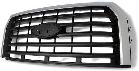 MIC Front Grille Grill Assembly Compatible with 2015-2017 F-150 F150 (Ingot Silver Trim) in Saudi Arabia