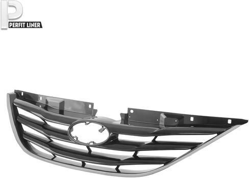 Perfit Liner Front Grille Grill Chrome Molding With Black Shell Insert Compatible With 2011-2013 HYUNDAI Sonata Fits HY1200154 863503S000 in Saudi Arabia