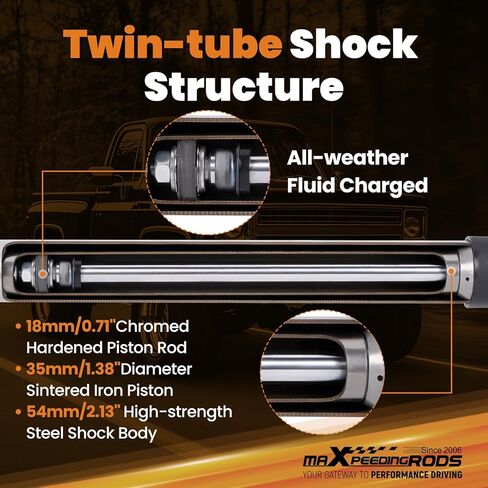 مثبت التوجيه المزدوج maxpeedingrods لـ 1959-1991 Chevy/GMC C/K10/15/20/25 بيك اب سوبربان، لفورد F250/F350، لدودج رامتشارجر، نسخة G1 مطورة in Saudi Arabia