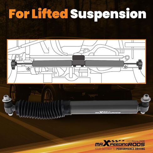 مثبت التوجيه المزدوج maxpeedingrods لـ 1959-1991 Chevy/GMC C/K10/15/20/25 بيك اب سوبربان، لفورد F250/F350، لدودج رامتشارجر، نسخة G1 مطورة in Saudi Arabia