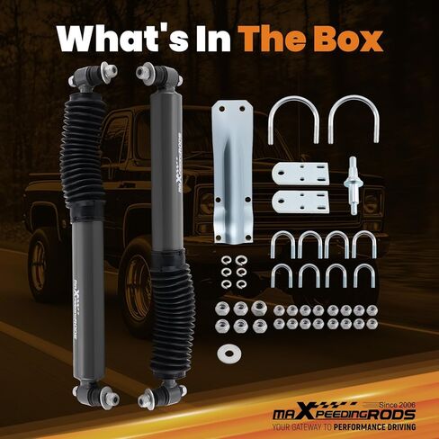 مثبت التوجيه المزدوج maxpeedingrods لـ 1959-1991 Chevy/GMC C/K10/15/20/25 بيك اب سوبربان، لفورد F250/F350، لدودج رامتشارجر، نسخة G1 مطورة in Saudi Arabia