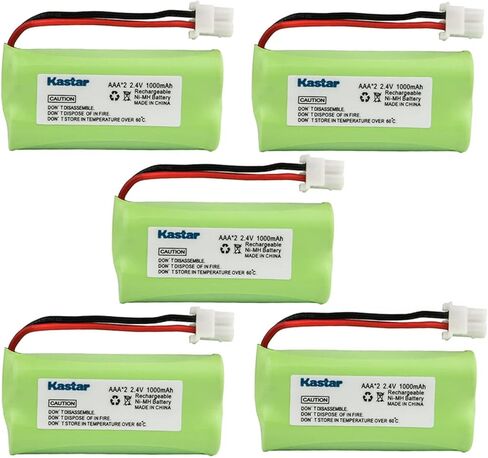 Kastar 5-Pack Battery Replacement for Vtech CS6509-16 CS6509-17 CS6509-19 CS6519 CS6519-14 CS6519-15 CS6519-16 CS6519-2 CS6529 CS6529-2 CS6609 CS6619 CS6619-2 CS6629 CS6629-2 CS6629-3 CS6649 CS6649-2 in Saudi Arabia