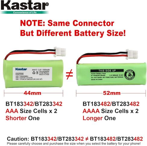 Kastar 5-Pack Battery Replacement for Vtech CS6509-16 CS6509-17 CS6509-19 CS6519 CS6519-14 CS6519-15 CS6519-16 CS6519-2 CS6529 CS6529-2 CS6609 CS6619 CS6619-2 CS6629 CS6629-2 CS6629-3 CS6649 CS6649-2 in Saudi Arabia